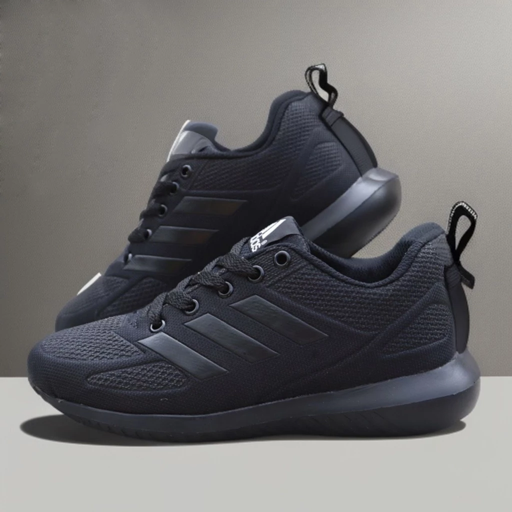 Sepatu Sekolah Anak Laki Laki Dan Perempuan Full Hitam Fashion Size 31-43