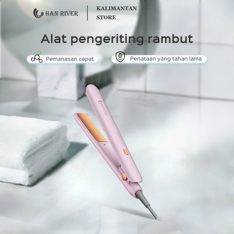[Pengiriman dari Banjarmasin]HAN RIVER Catokan Rambut Mini Portabel 2in1/Cepat Panas dalam 15 Detik