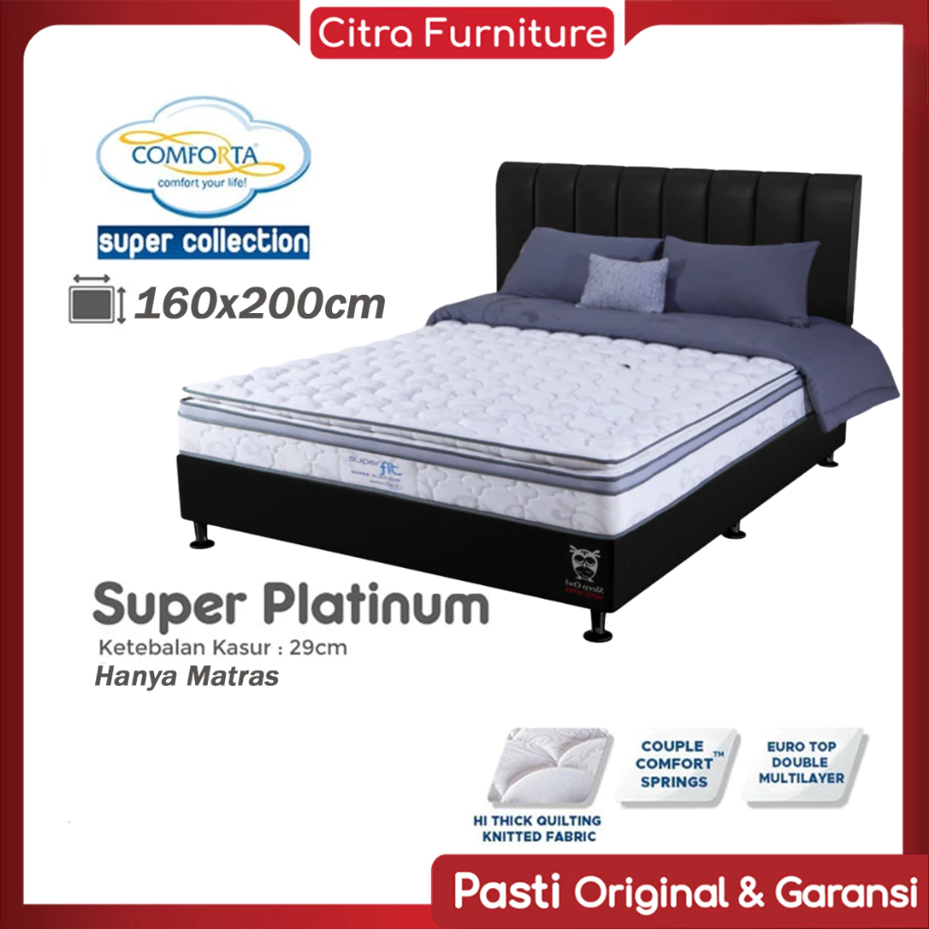 Citra Furniture COMFORTA ® Comforta Spring bed Super Fit Platinum 160x200 - Hanya Matras Springbed