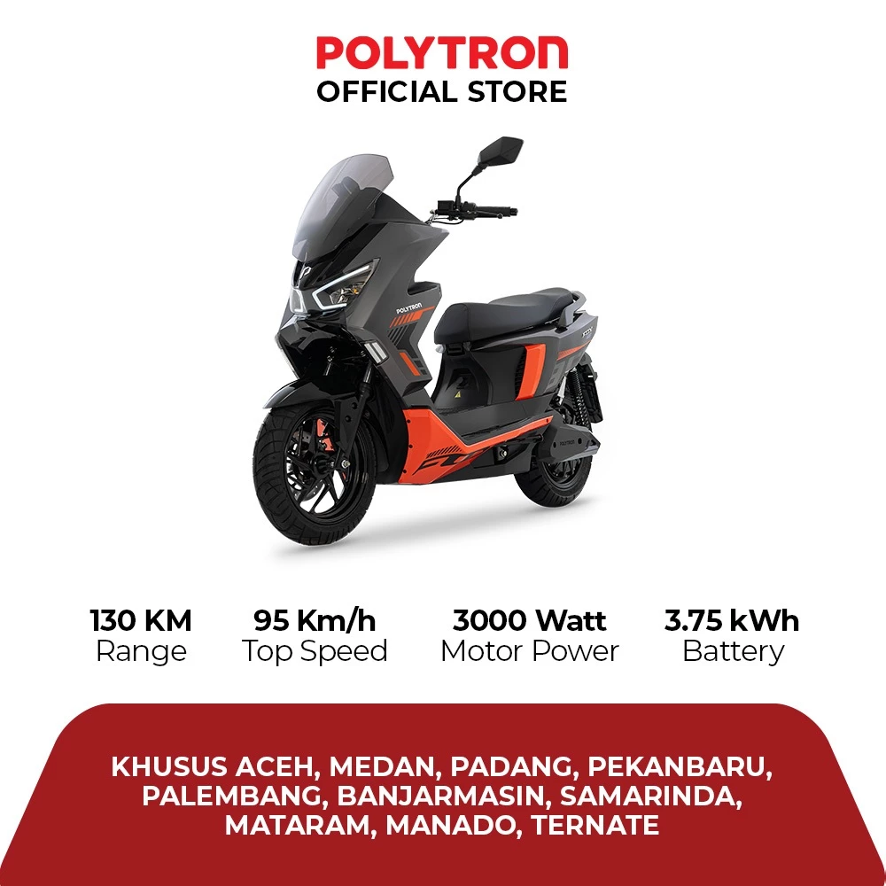 Polytron Fox 350 - Buy to Own - Electric Sepeda Motor Listrik - OTR Aceh, Medan, Palembang, Banjarmasin, Samarinda, Mataram, Manado, Ternate