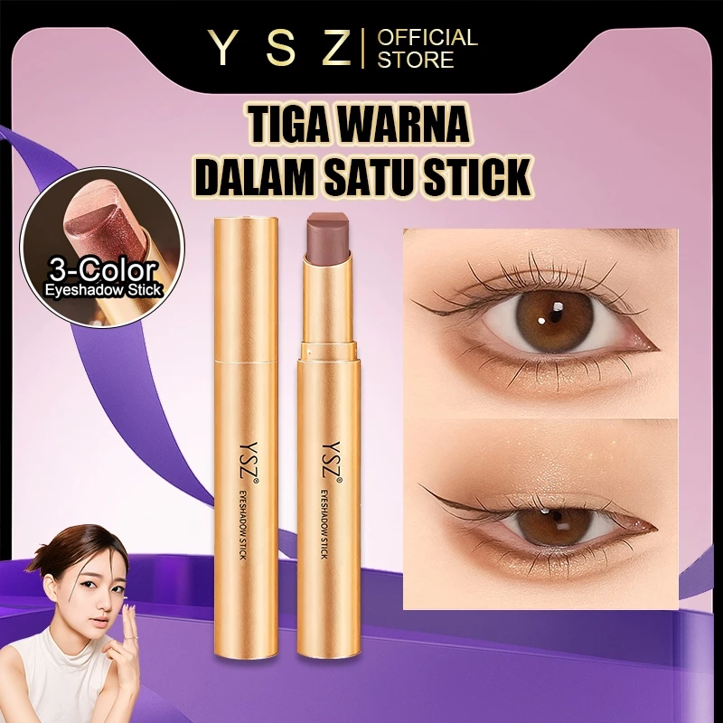 YSZ Bright Eyes Lazy Newbie Eye Shadow Stick High Gloss Makeup Tahan Lama Sekali Eye Shadow Stick Tutul Molding