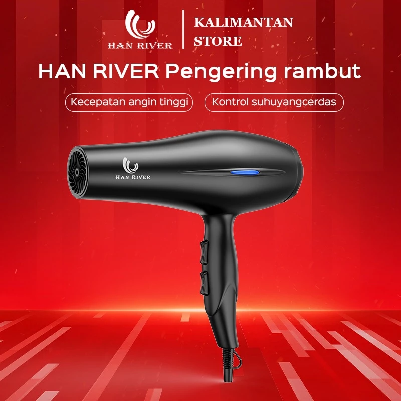 [Pengiriman dari Banjarmasin]HAN RIVER Hair Dryer HRHD01BK Pengering Rambut Multifungsi 800W