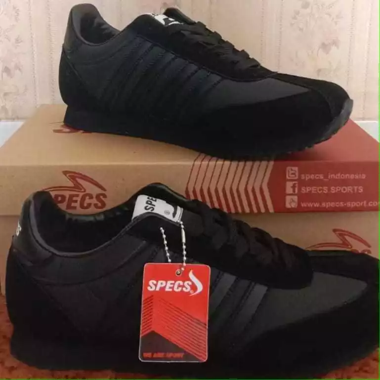 NEW PROMO!!! SEPATU SEKOLAH SPECS 104 all black 100% ORIGINAL