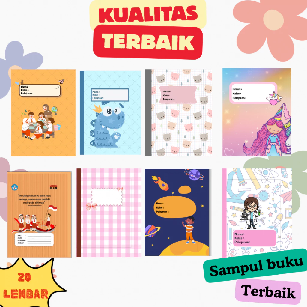 TRG Sampul Buku Tulis Plastik Kwarto Quarto Bening BCV-PS10 SIDU 38 58 Lembar Isi 10 Clear Plastic Book Cover