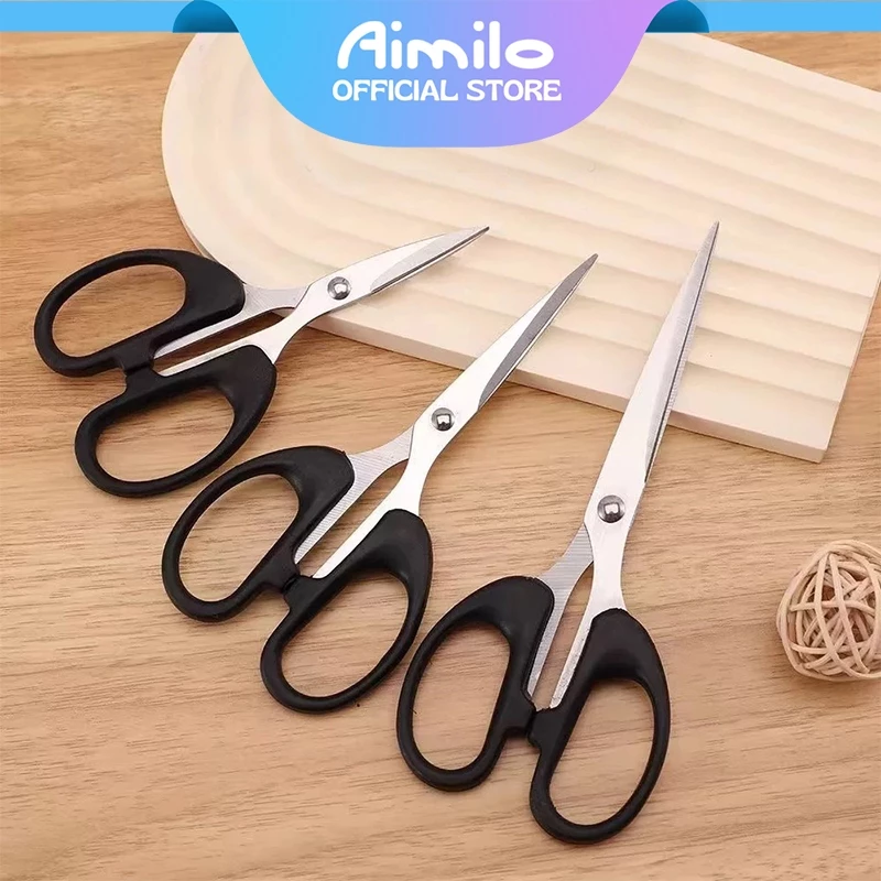 Aimilo Gunting Scissors Stainless Steel 12/16/20cm Cocok Untuk Perlengkapan Rumah/Kantor/Sekolah