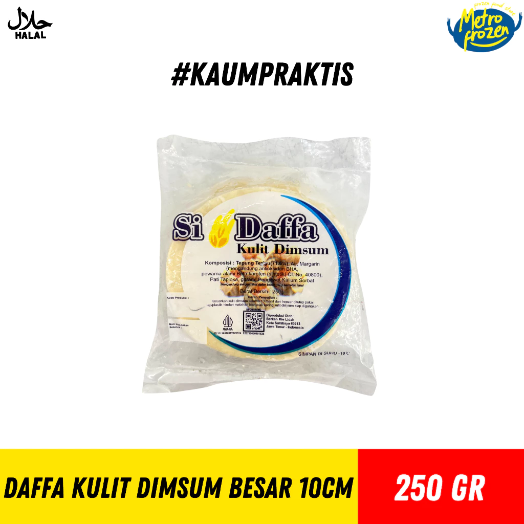 DAFFA Kulit Dimsum Besar Diameter 10cm isi 50 Lembar //kulit dimsum daffa instan Banjarmasin