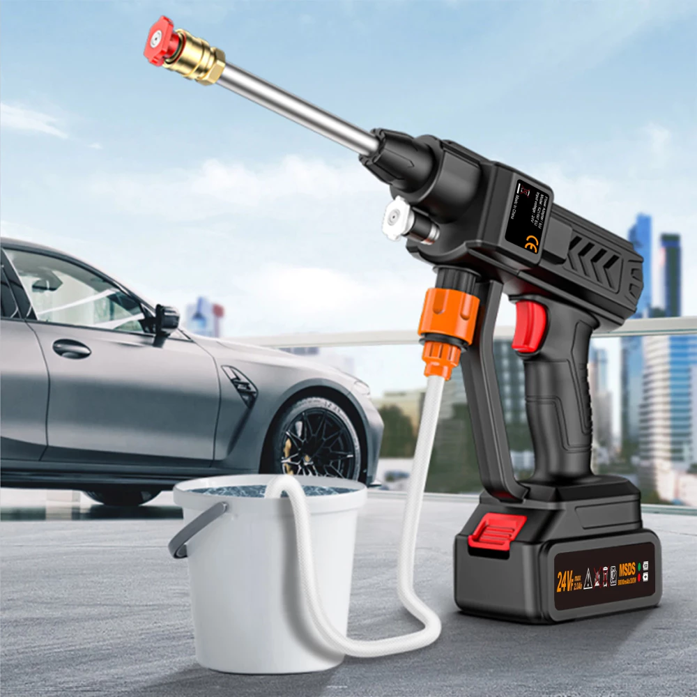 Alat Cuci Mobil Motor Portable - High Pressure Washer Nozzle Panjang Semprotan Kuat Bersihkan Mobil Motor Lantai Perabot