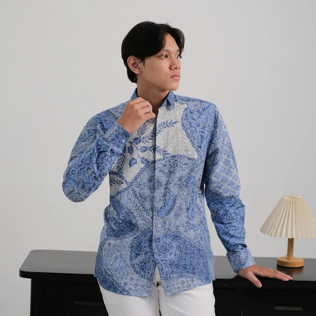 My Aksa Kemeja Batik Pria Lengan Panjang Marino Madeline