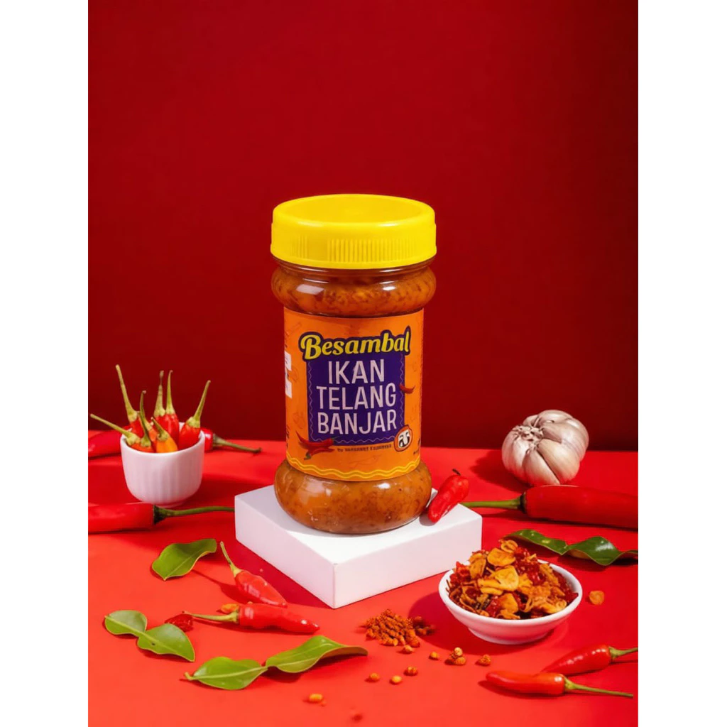 BESAMBAL IKAN ASIN TENGGIRI BANJAR by Nyanyat Food KEMASAN 150 ML| BESAMBAL TELANGG BANJAR| SAMBAL KHAS BANJARMASIN
