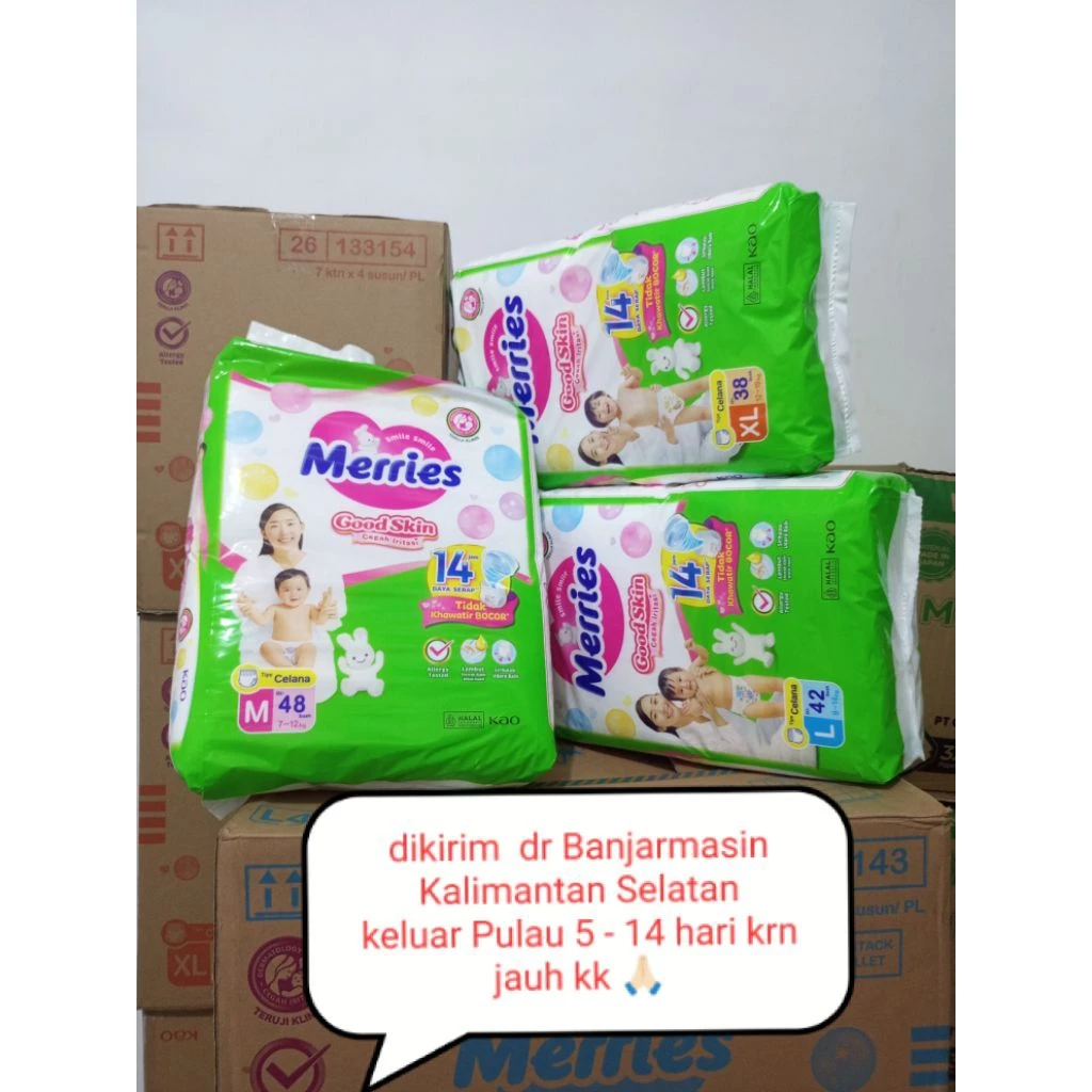 dikirim dr Banjarmasin- Merries NBS M L XL XXL
