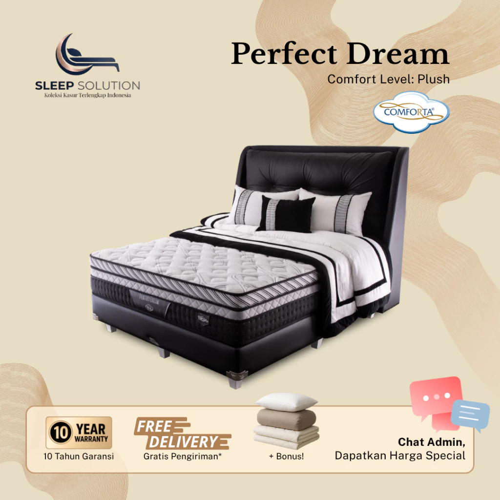 COMFORTA PERFECT DREAM I Kasur Spring Bed | Matras Premium | 100x200, 120x200, 160x200, 180x200, 200x200