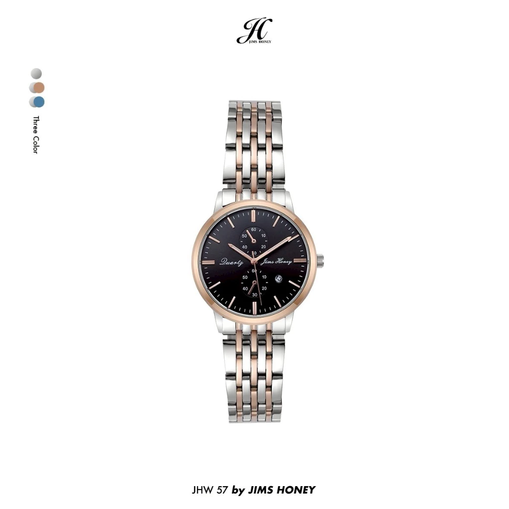 JHW 57 JAM TANGAN COUPLE  JAM TANGAN PRIA DAN WANITA JIMSHONEY BANJARBARU (BISA COD)