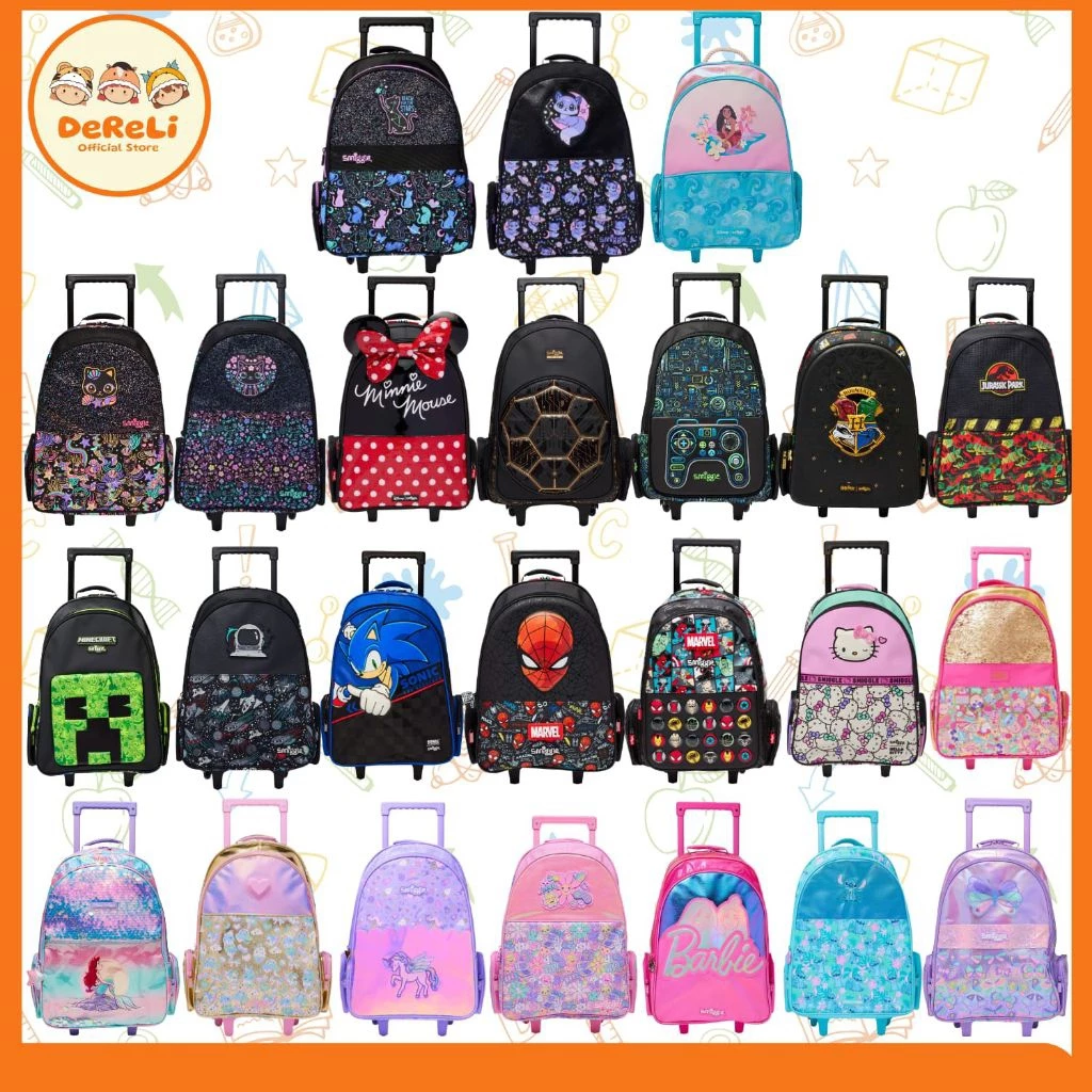 (NON COD) (Troli Senior) Dereli Official Store - SMGL - SMIG - SGLE - SMIGGX - SMUG - Tas Ransel Bag Backpack - Tas Ransel Anak - Teeny - Junior - Senior - Trolley - Trolley Senior - Lunch Bag -  Bento - Botol - Ransel PAUD - Ransel TK - Ransel SD