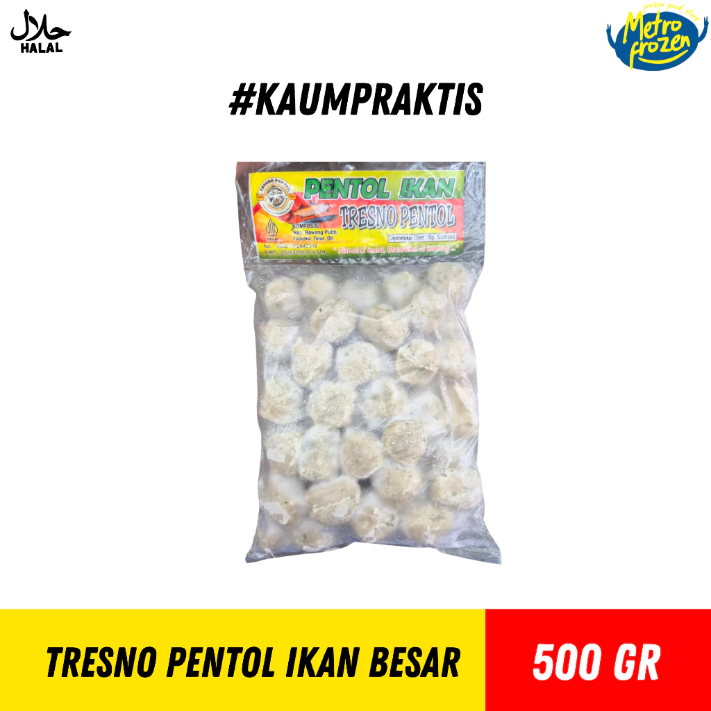 TRESNO Pentol Ikan Besar 500gr //pentol ikan besar //prntol ikan instan Banjarmasin