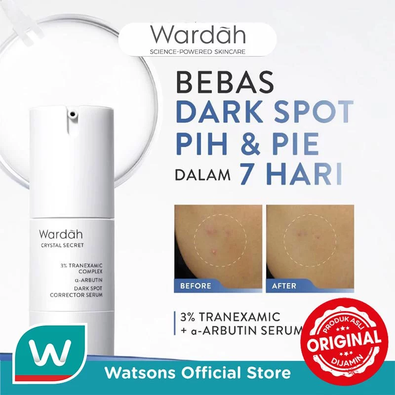 Wardah Crystal Secret 3% Tranexamic Complex α-Arbutin Dark Spot Corrector Serum 20ml