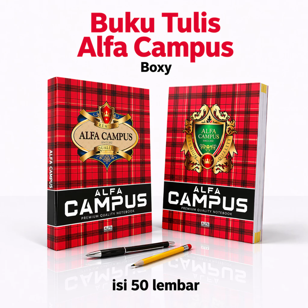 Buku Tulis Campus 50 Lembar Isi 10 Pcs / Buku Tulis Anak