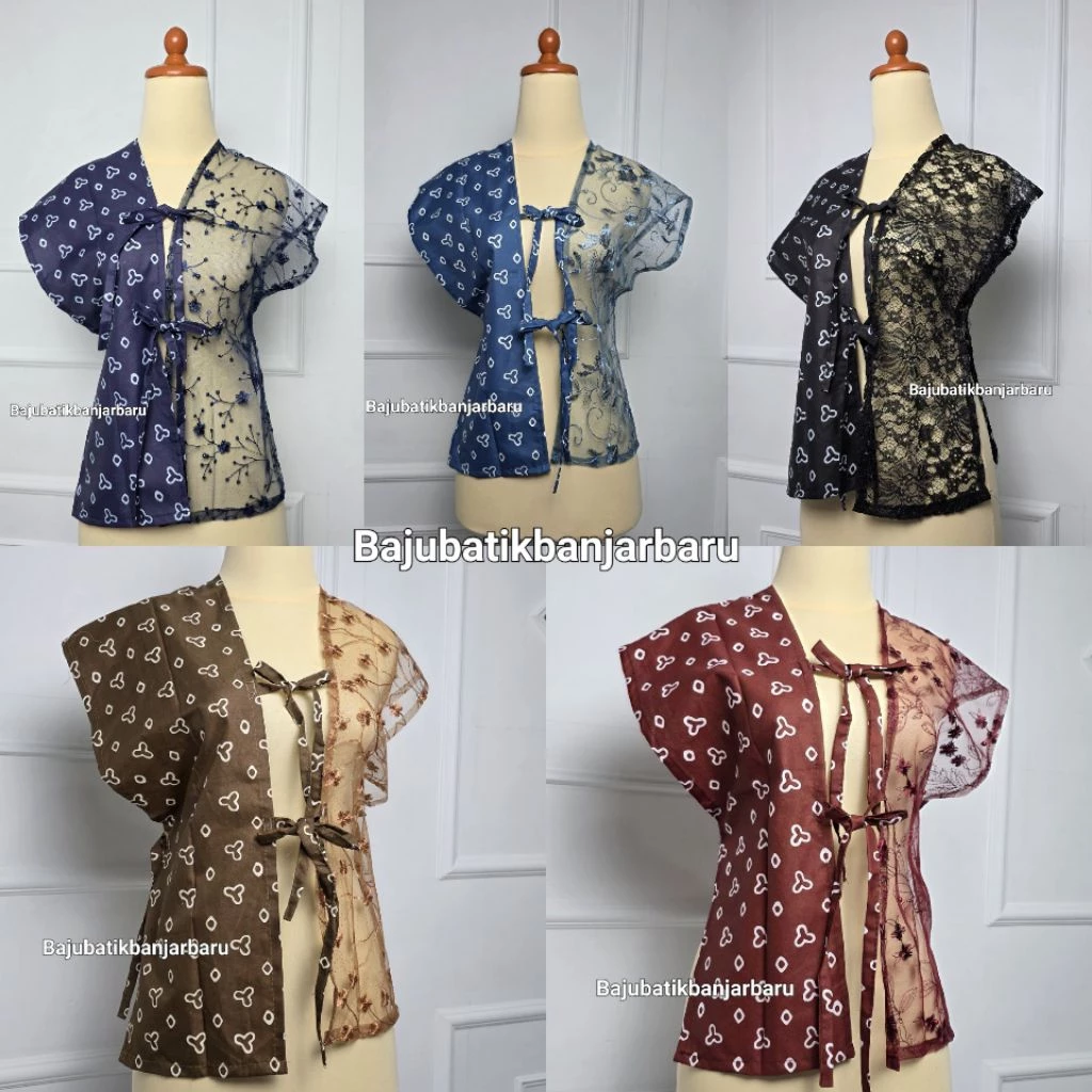 Vest Batik Jumputan Mix Brukat Banjarbaru