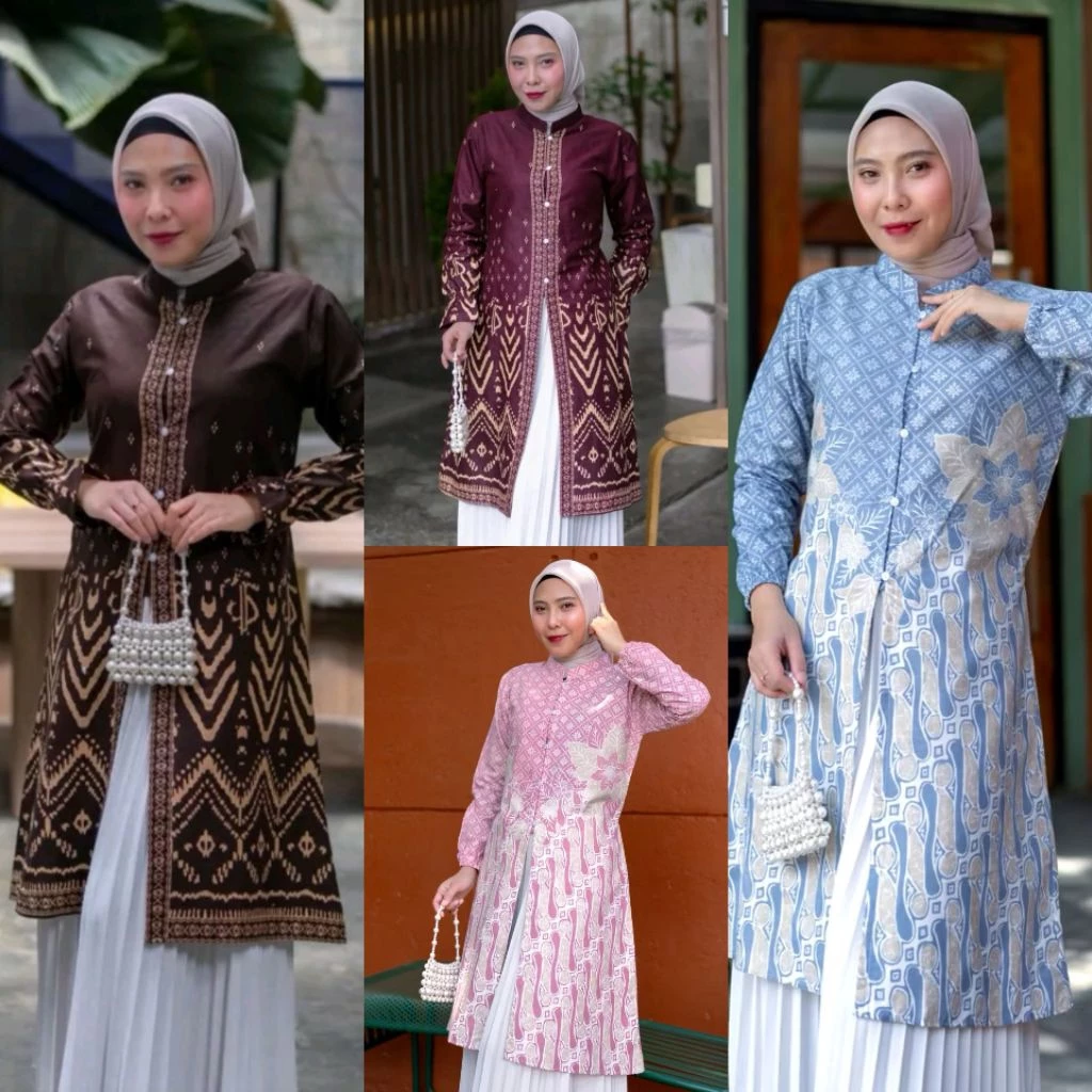 Tunik Batik Wanita / Batik Kerja / Batik Kuliah /Batik Kantor / Batik Banjarbaru
