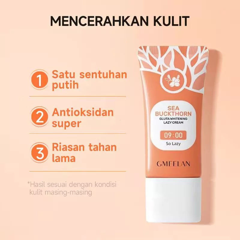 GMEELAN Orange Exfoliating Gel Face Eksfoliasi Wajah + Gluta Whitening Lazy Creamm Day Cream Set Pemutih Wajah Skincare Kit