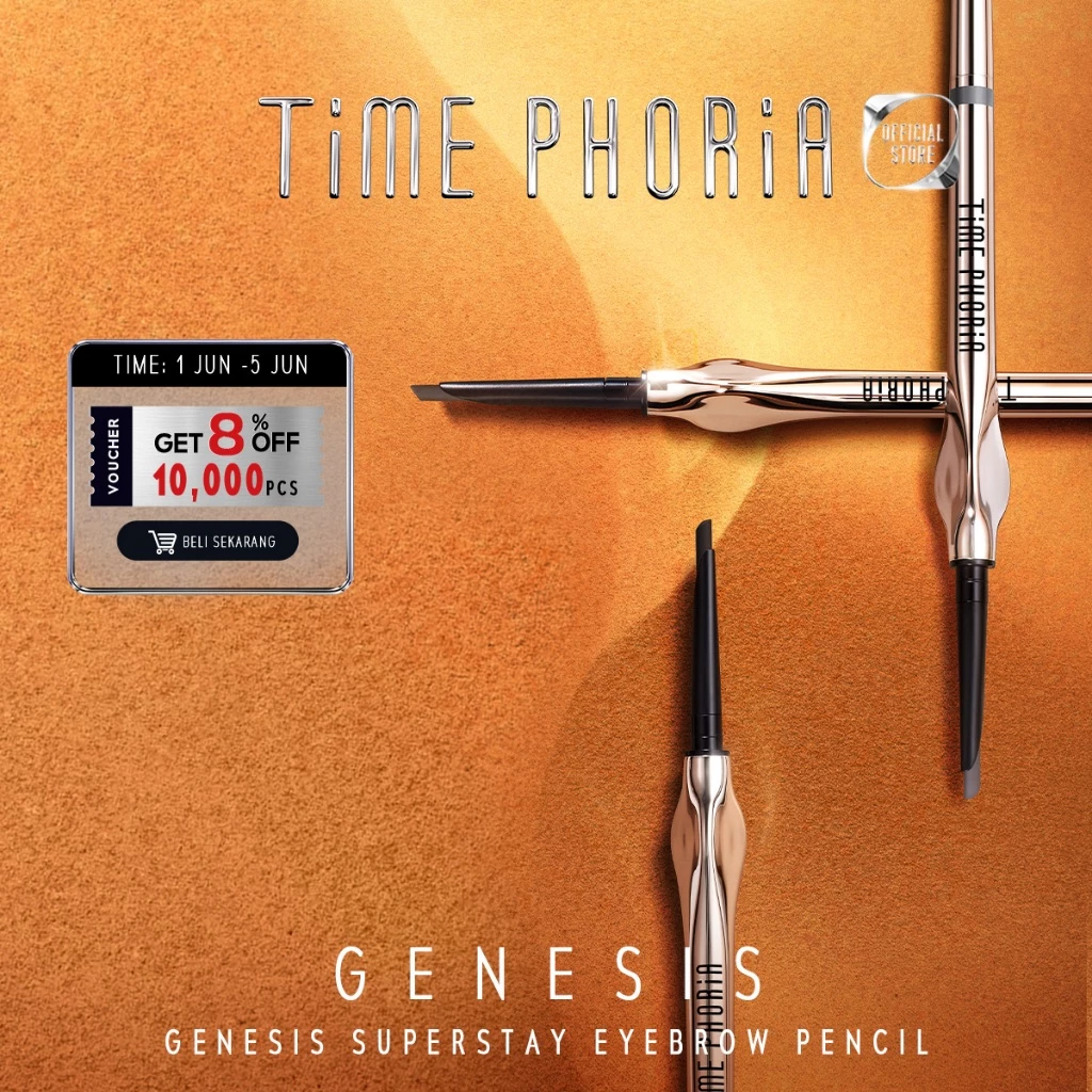 TIME PHORIA - Genesis Superstay Eyebrow Pencil Tahan Keringat&Tidak Mudah Luntur Eyebrow Pensil Alis Tahan Lama Ultra-Fine Waterproof Flawless Makeup TimePhoria Official Store