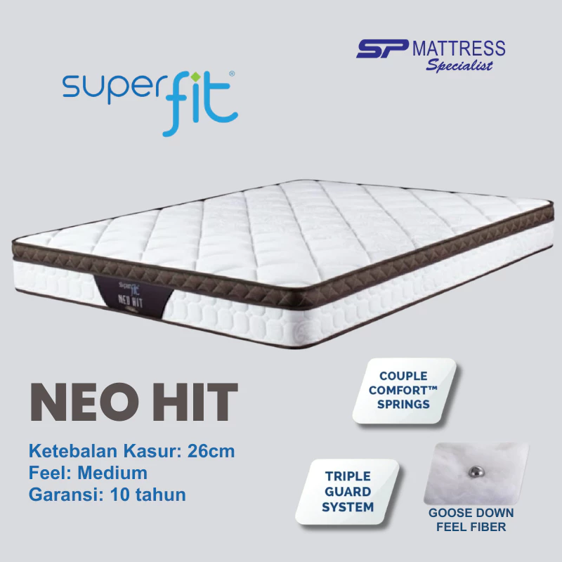 Superfit Neo Hit | hanya kasur 90/ 100 / 120 / 160 / 180 / 200 | Manufactured by Comforta | SP Mattress