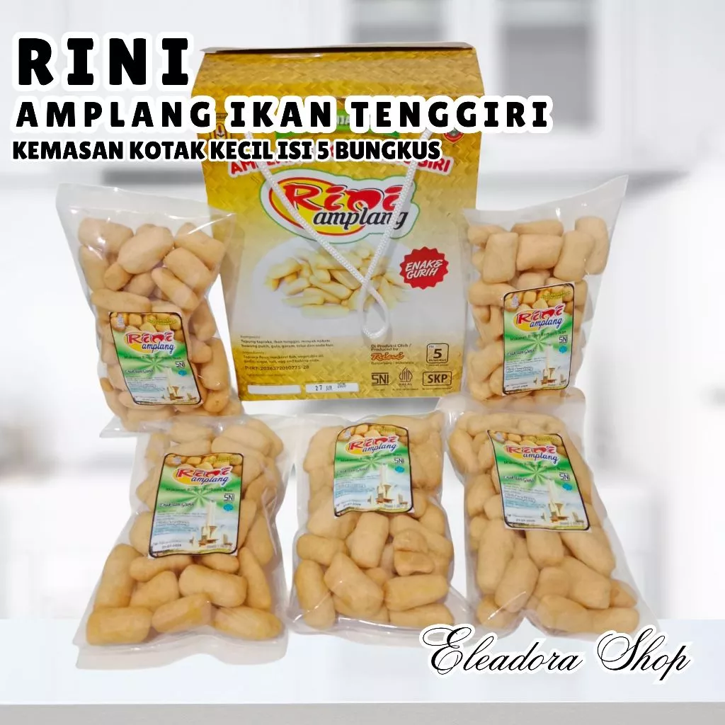 Amplang Ikan Tenggiri Rini Khas Banjarbaru - Kemasan Kotak Kecil Isi 5 Pcs