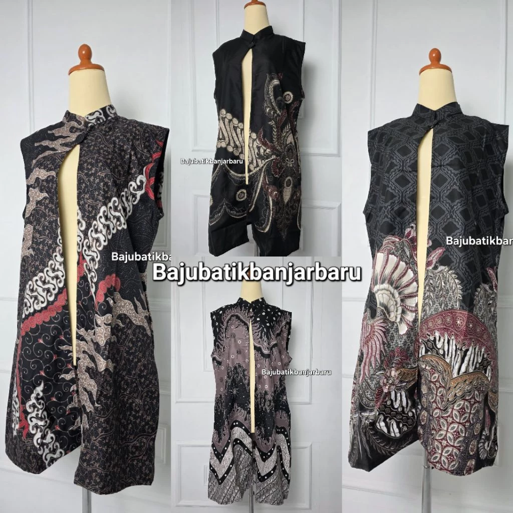 Long Outer Vest Batik Wanita Banjarbaru Batik Kantor Batik Kuliah Batik Sekolah