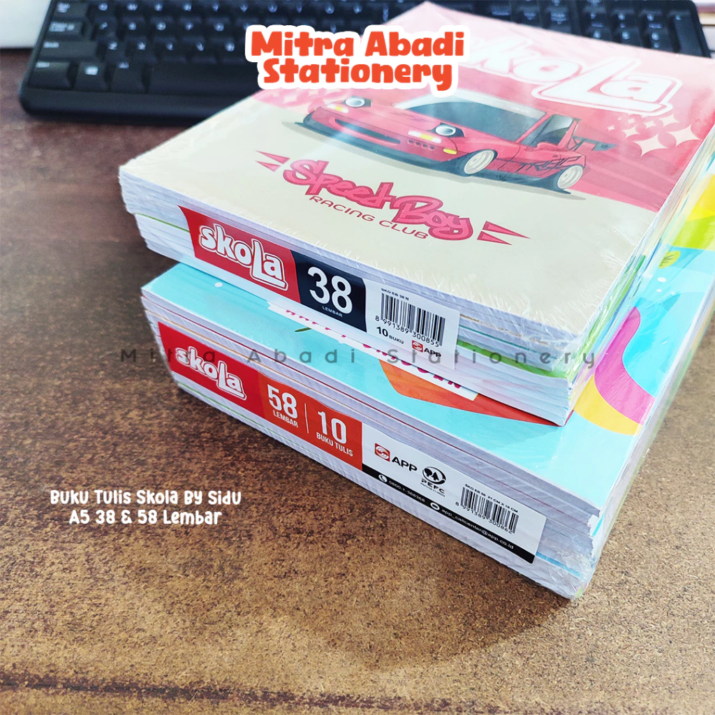 (1 PACK ISI 10) BUKU TULIS SKOLA A5 / BY SIDU 38 58 LEMBAR MOTIF COWOK CEWEK ATK ALAT SEKOLAH MURAH