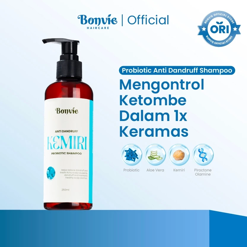 Bonvie Anti Dandruff Probiotic Shampoo (250ml) - Shampoo NON SLS untuk kulit kepala berketombe