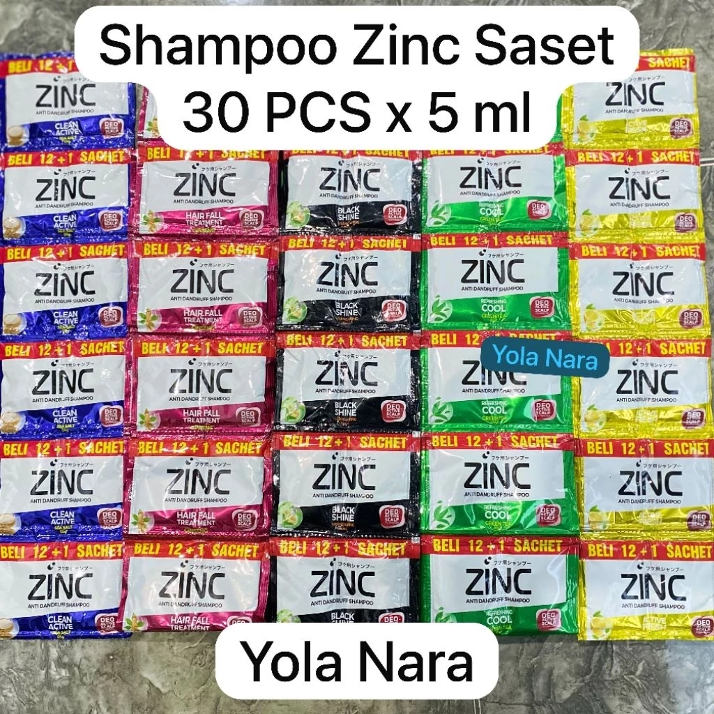 Shampoo Zinc Saset 30 PCS x 5 ml (15 pasang)