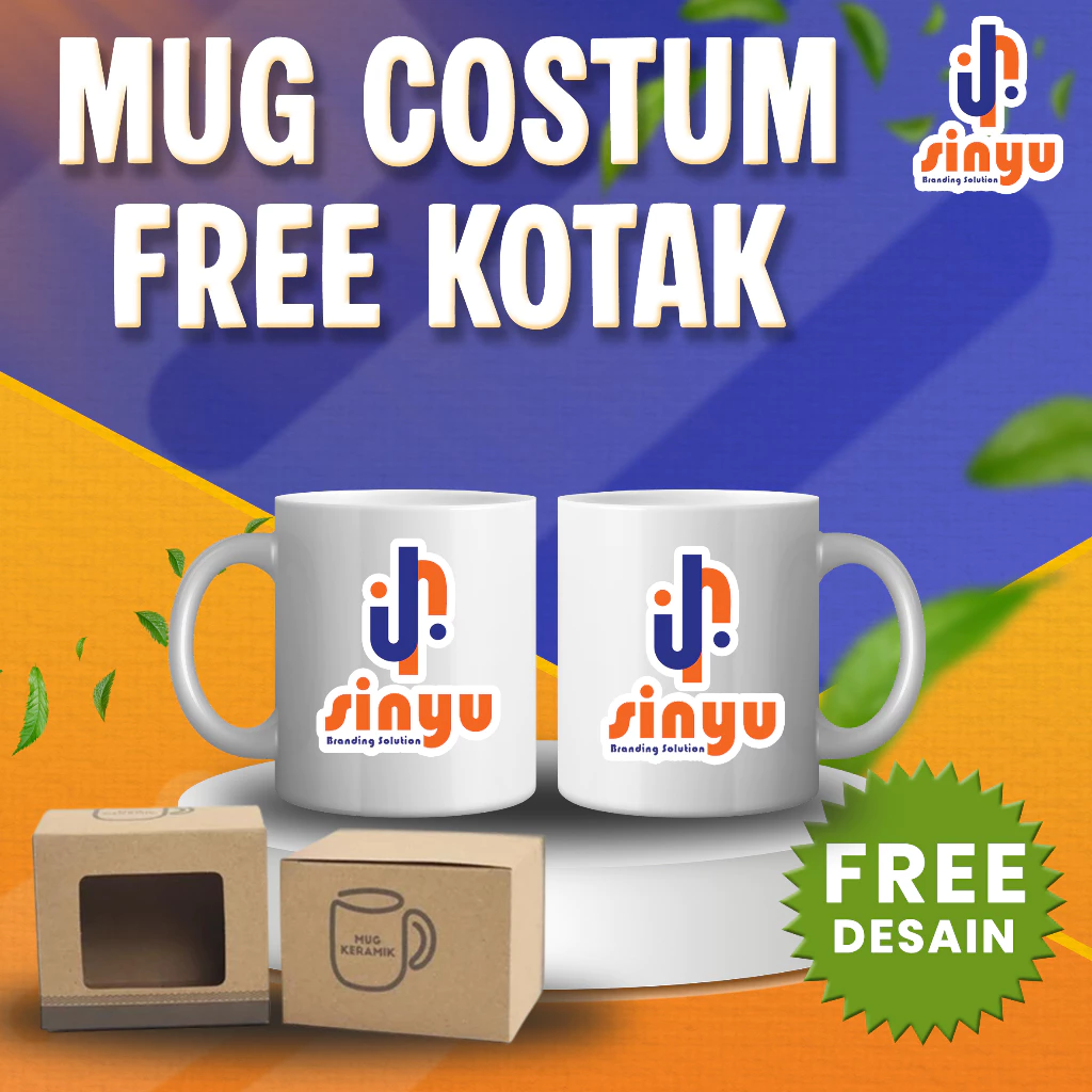 Mug Costum Murah bisa satuan | souvenir Banjarmasin costum sesukanya free desain