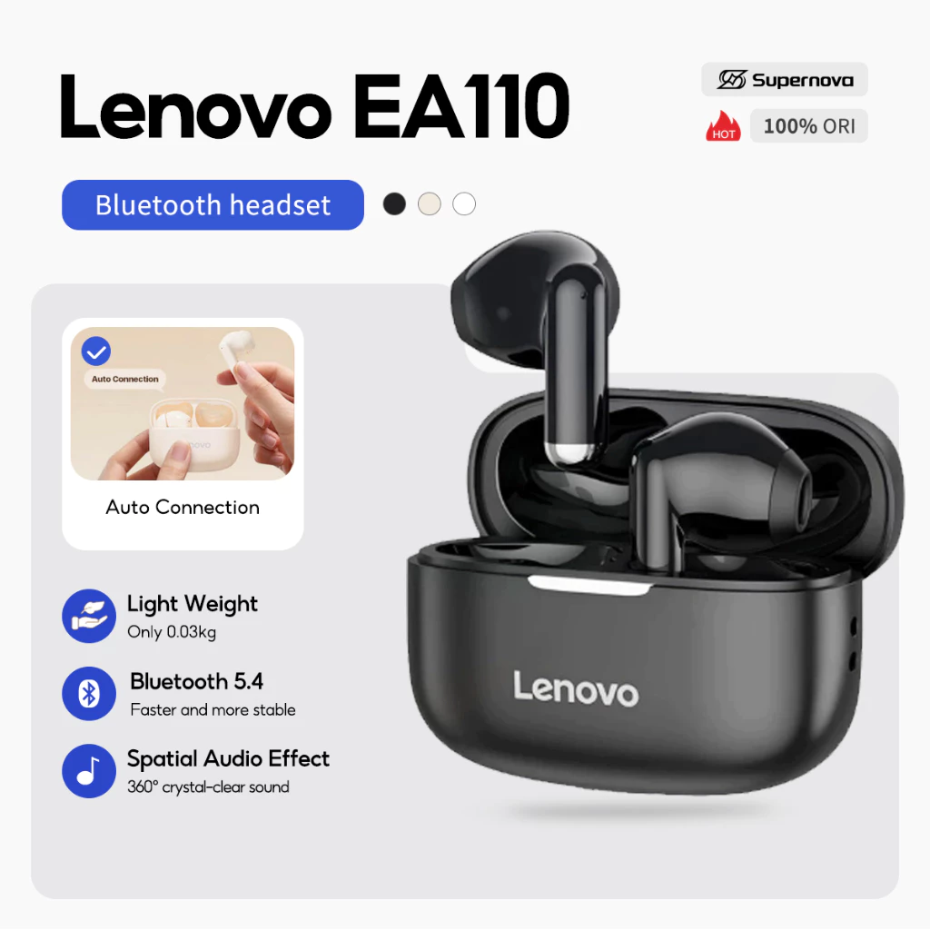 Supernova x  Lenovo Thinkplus EA110 TRUE WIRELESS BLUETOOTH MINI EARBUDS TWS HD SOUND IPX7