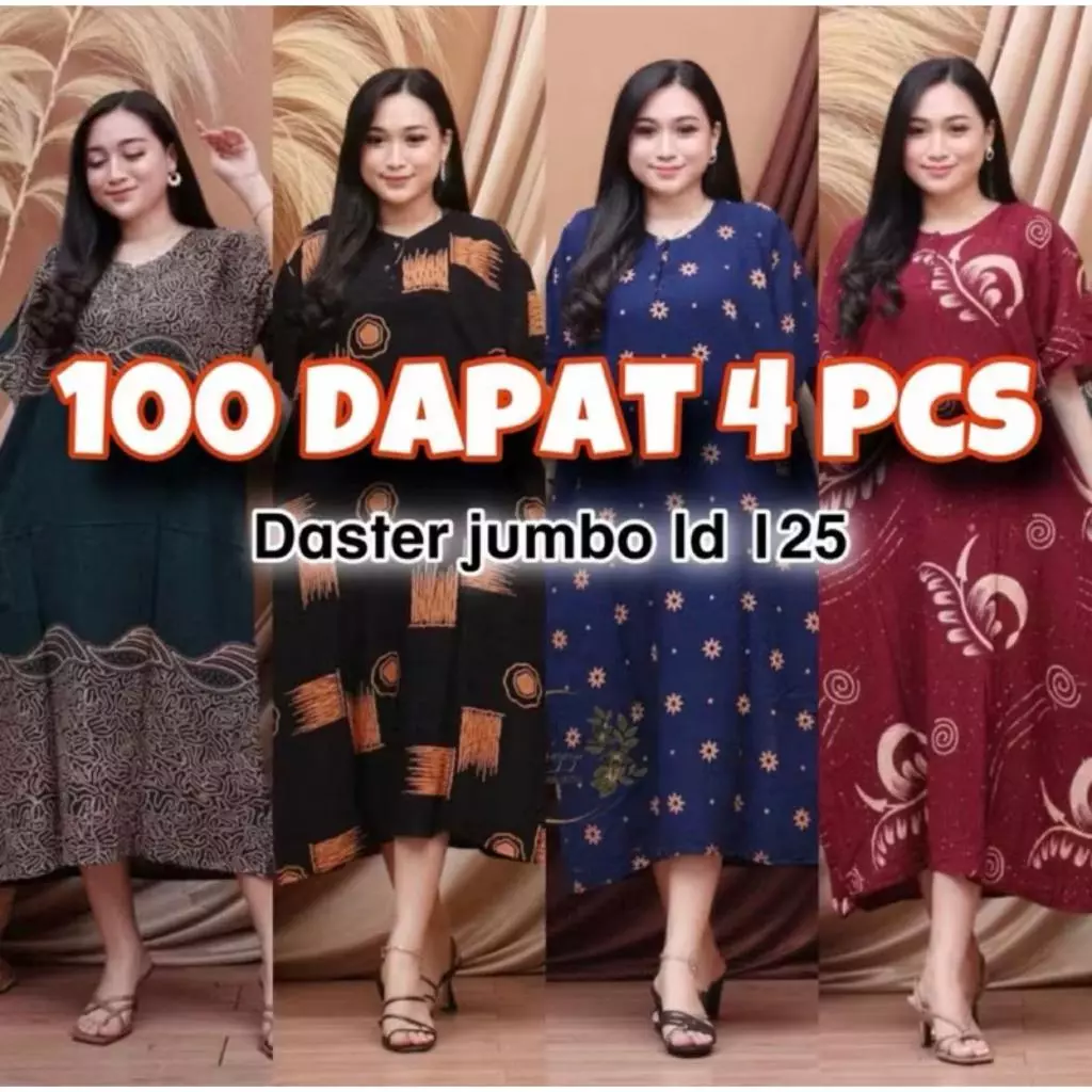 Daster Jumbo Adem Resleting Depan Bumil Busui
