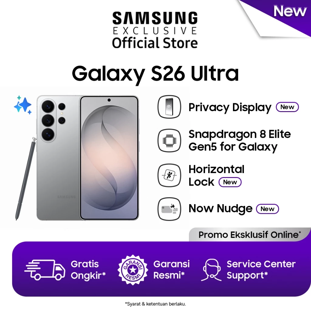 Samsung Galaxy S26 Ultra 12/512GB – Silver Shadow | Hp AI | Privacy Display
