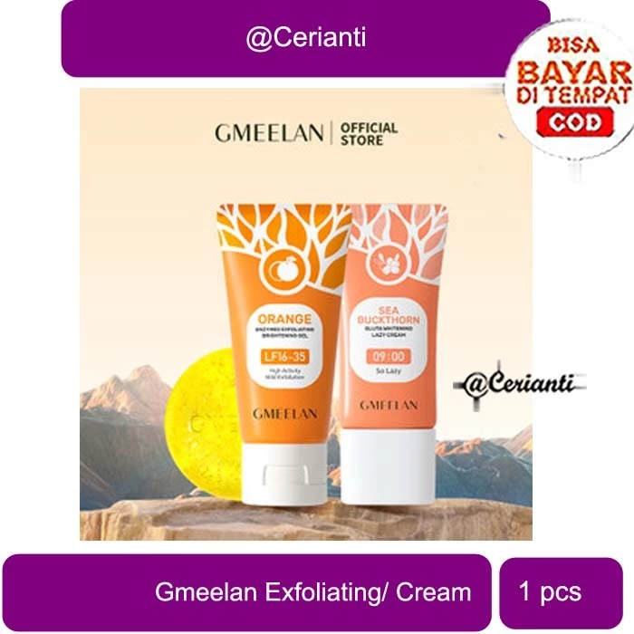Wajah Exfoliating Gel Scrub Blood Orange 50g BUKAN Gmeelan Exfoliasi Pencerah Scrub mengangkat sel kulit mati daki Original Aman
