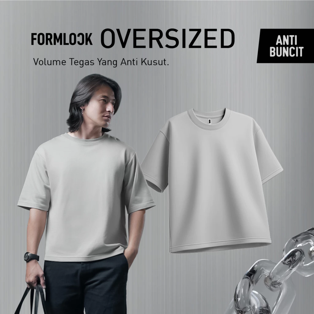 No Void Minds FORMLOCK Oversized T-Shirt | Steel