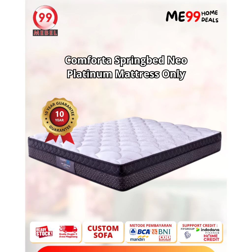 SUPERFIT By Comforta Springbed Neo Platinum Mattress Only Hanya kasur springebed murah