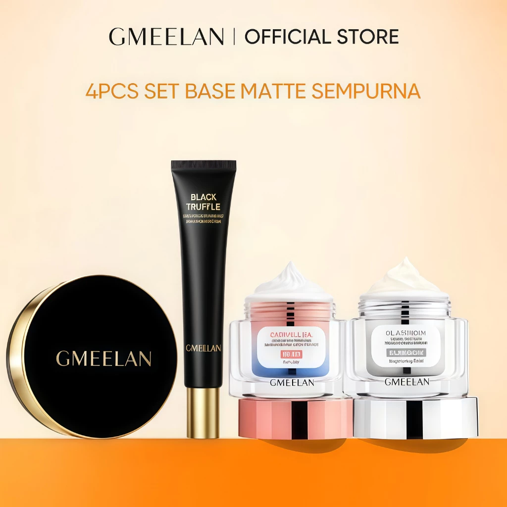 GMEELAN Black Truffle Zinc PCA Antioksidan Air Cushion 7g+10g Meratakan Warna Kulit + Mencerahkan Kulit Durvillea Polypeptide Pemulihan Krim Malas 30g