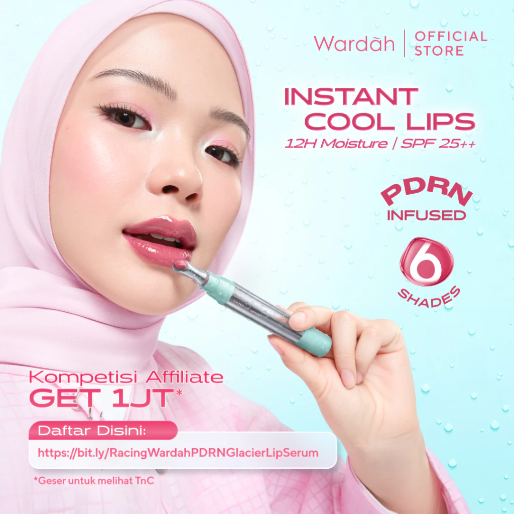 WARDAH PDRN Glacier Tinted Lip Serum with PDRN-infusion and SPF 25 -  Sensasi Dingin - Melembapkan Menyamarkan Garis Bibir - Plumpy Lip - Bibir Kenyal - Lip Gloss - Glossy Lips - Makeup