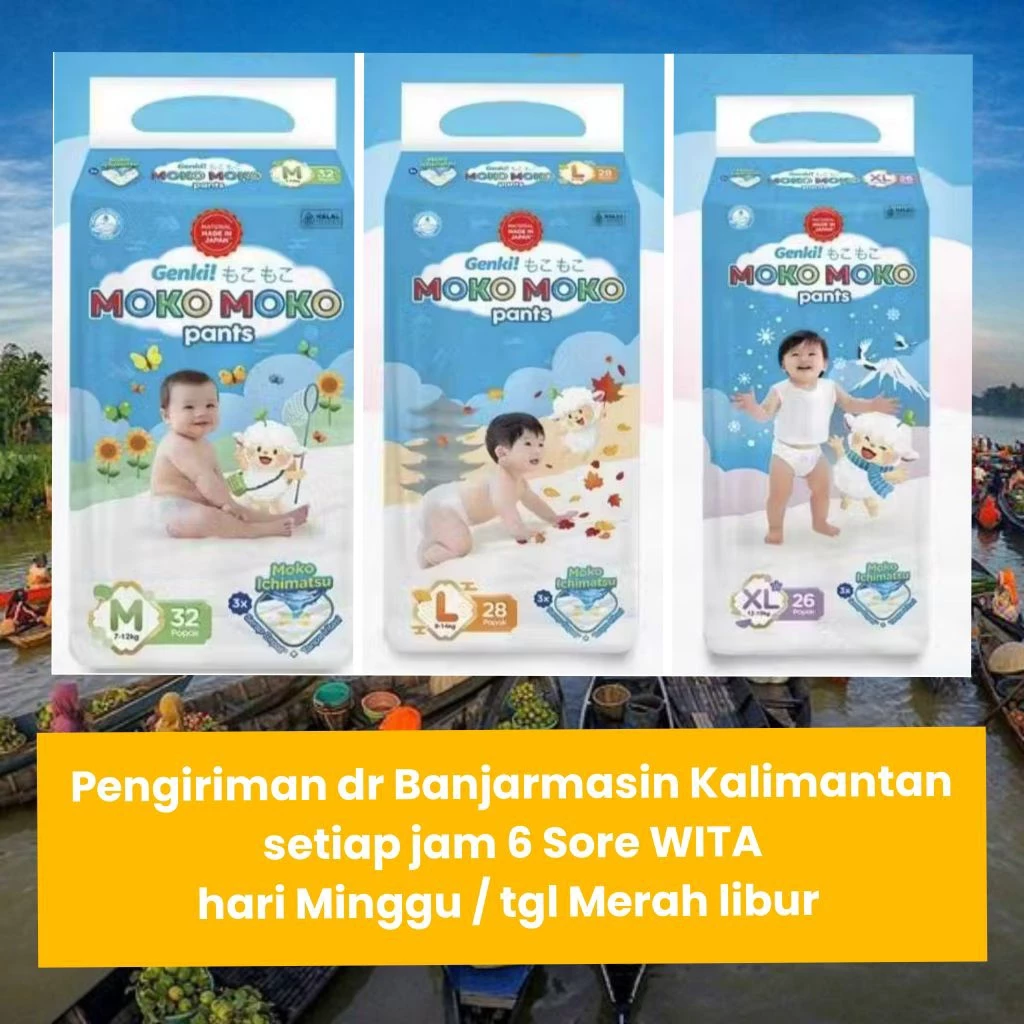 (Pengiriman dr Banjarmasin Kalimantan baca deskripsi dulu ) Genki Mokomoko M32-L28-xl26 - Ready Stock