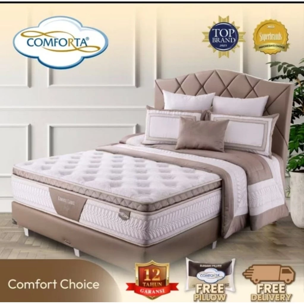 [COMFORTA_BANJARMASIN] SET SPRING BED COMFORTA COMFORT CHOISE FULLSET(TEBAL 35CM)
