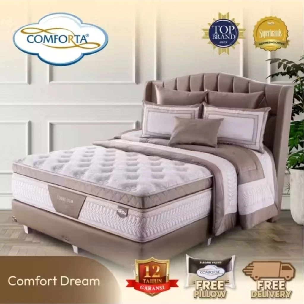 [COMFORTA_BANJARMASIN] PROMO KASUR SPRING BED COMFORTA COMFORT DREAM FULLSET(TEBAL 39CM)