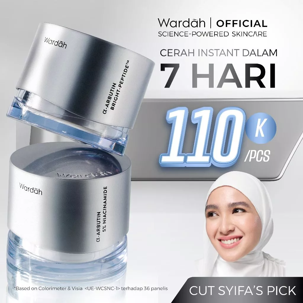 WARDAH Paket Crystal Secret - Brightening Day Moisturizer dan Night Moisturizer 30g - Mencerahkan, Melembabkan, Dark Spot Melindungi, dan Meratakan Warna Kulit Cocok untuk Jenis Kulit Normal dan Kering - Skincare