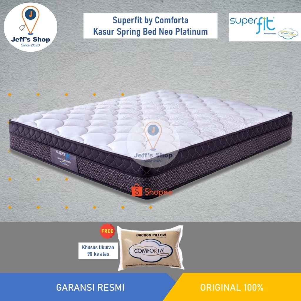 Superfit by Comforta Kasur / Matras Spring Bed Neo Platinum