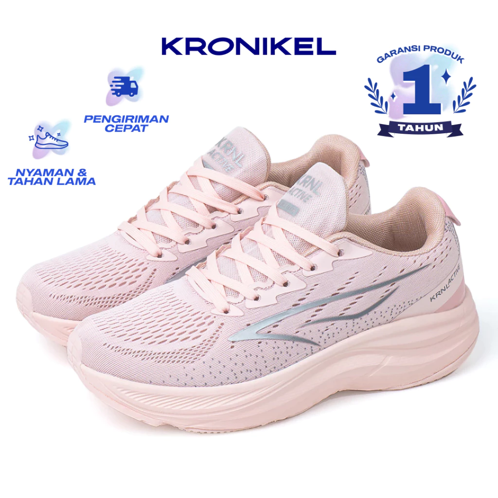 KRNL Active PURE FLOW KRONIKEL Sepatu Sneakers Running Wanita Empuk dan Nyaman