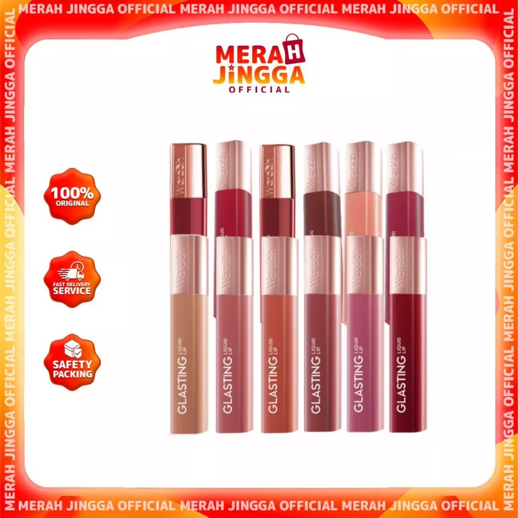 WARDAH Liquid Lip Glasting Indonesia | 3.5g | Merah Jingga Official
