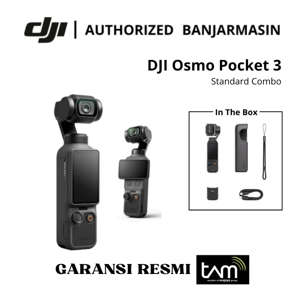 DJI Osmo Pocket 3 Basic - Pocket Gimbal Camera | 1-Inch CMOS & 4K/120fps | 10-Bit D-Log M & HLG - DJI Banjarmasin