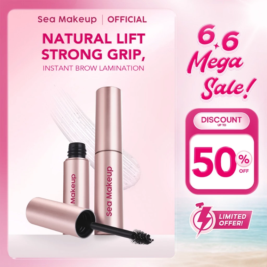 Sea Makeup NATURAL LIFT STRONG GRIP Browstage Grip & Lift Gel -  Eyebrow Pomade Browcara Maskara Alis Warna Bening Tahan Lama dan Kuat Tahan Seharian