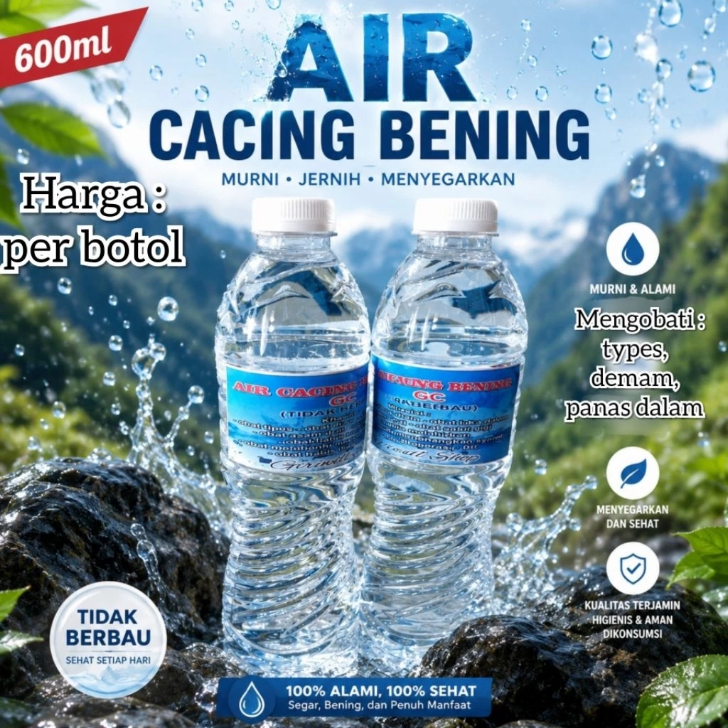 Air Cacing Bening 600 ml