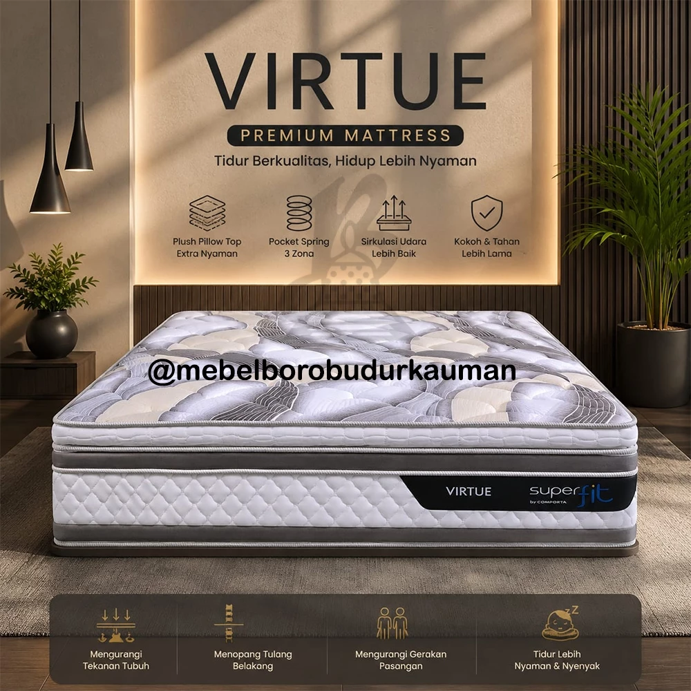 VIRTUE - Comforta Matras Superfit Virtue 36Cm All Ukuran - Tempat Tidur Nyaman untuk Anda